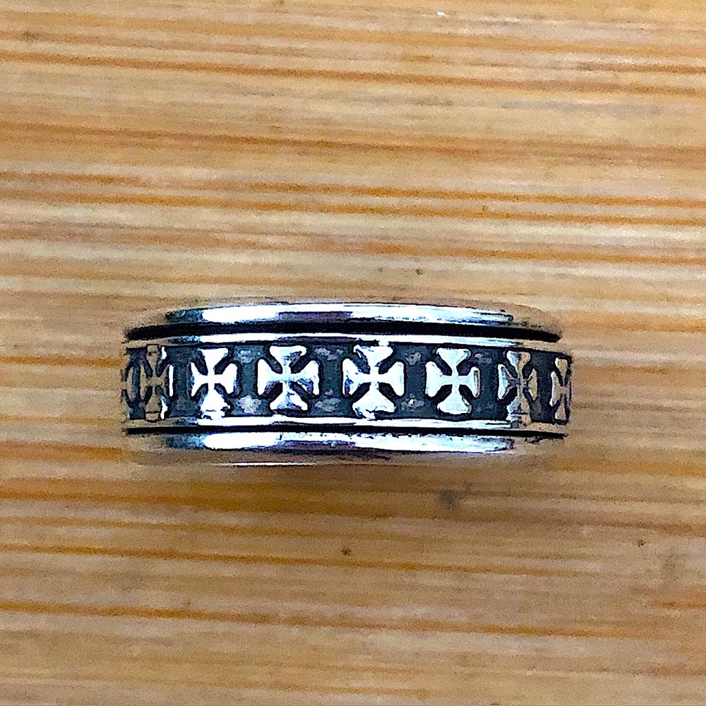 $58 Size 7 & 1/4 Estate Designer Ring Sterling Silver Marked MEXICO 925